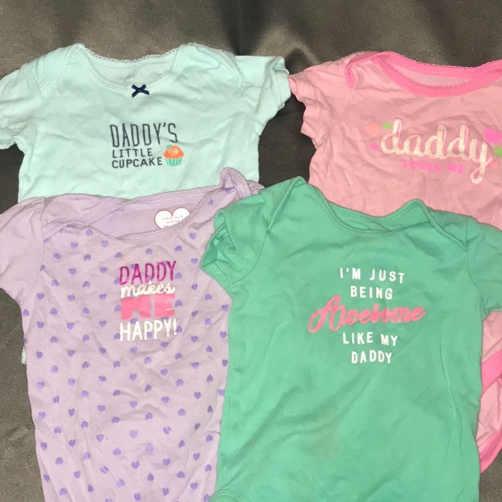Lot of 4 Daddy Onesies